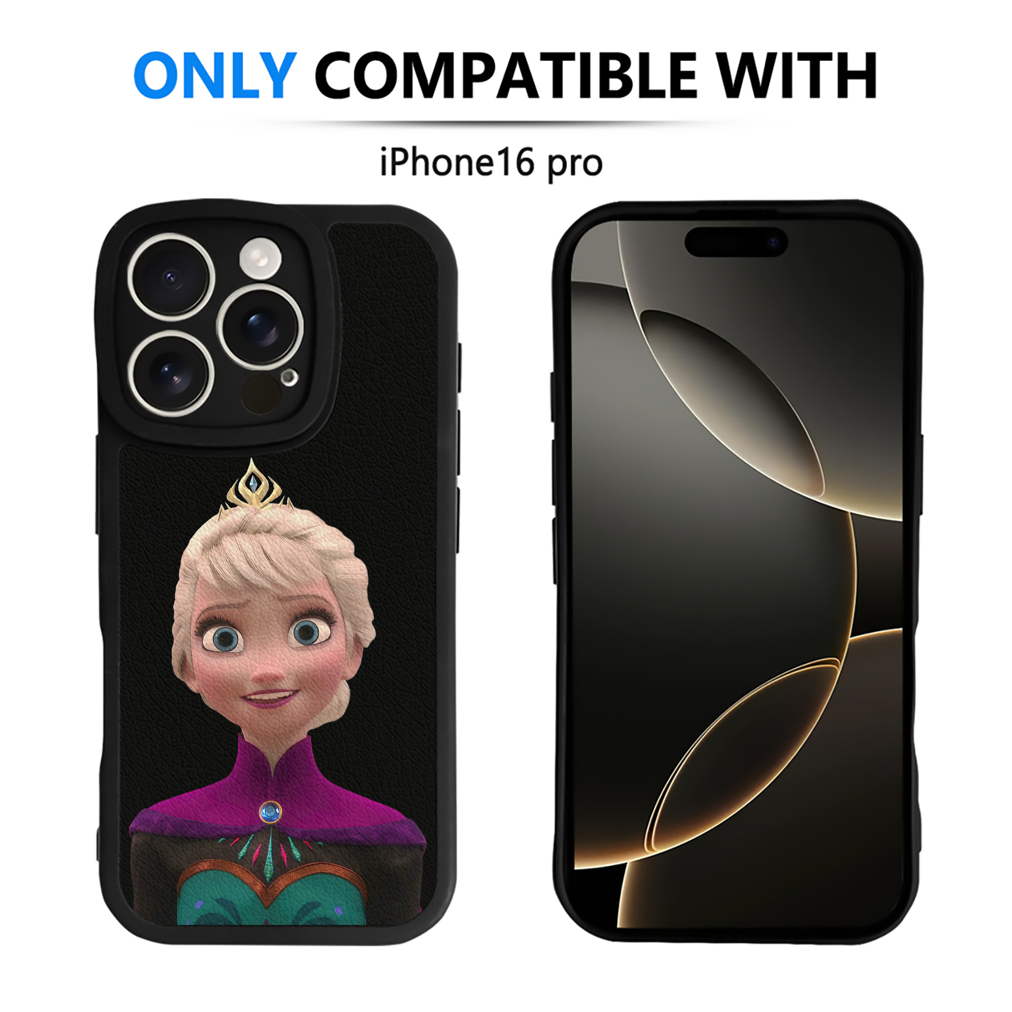 （画像用） アナと雪の女王 アンナ エルサ Frozen Anna Elsa 【iPhone 16シリーズ対応】シリコンスマホケース（レザー調） 材質：シリコン